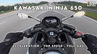 Kawasaki Ninja 650 | Acceleration |  Top speed | Full gas | #ride