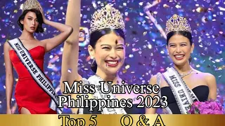 Miss Universe Philippines 2023 | Top 5 Q & A Portion | Throwback