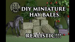 Miniature Hay Bales -- Easy DIY -- Schleich -- Breyer -- Model Horse