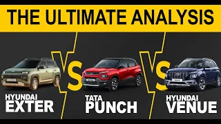 Hyundai Exter vs Tata Punch vs Hyundai Venue: Battle of the Best Micro SUVs in India!