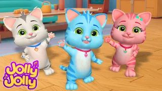 Three Little Kittens + More Nursery Rhymes | Baby Animals Songs | Jolly Jolly - Kids Songs