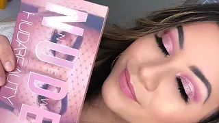 THE NEW NUDE EYESHADOW PALETTE | HUDA BEAUTY | 1ST IMPRESSION + TUTORIAL