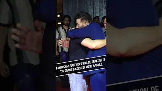 AAMIR KHAN  EXIT VIDEO ROM CELEBRATION OF THE GRAND SUCCESS OF MOVIE GADAR 2