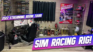 2022 iRacing SIM RACING RIG & STREAMING ROOM TOUR!! NASCAR Driver Man Cave Tour!