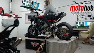 Ducati V4S 1100 with FM Project Dyno run during ECU mapping
