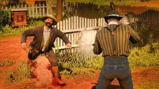 Slow Motion & Brutal Kills & Euphoria Ragdolls - Red Dead Redemption 2 Vol.2 [HD60fps]