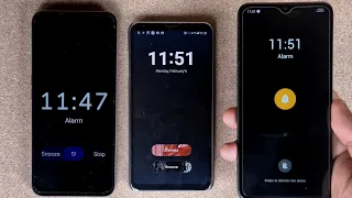 Alcatel,LG,Realme Triple Alarm Ring & Alarm Set Off