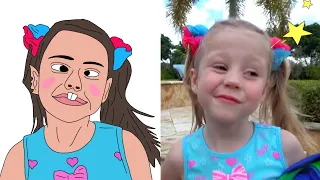 Nastya and Dad funny stories about toy Drawing Meme