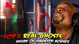 TOP 5 Real Ghosts Caught on Camera At Haunted Houses REACTION!