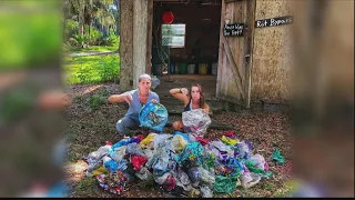 Department of Natural Resources employees find hundreds of balloons on island