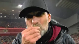 Jurgen Klopp celebrates after almost losing his wedding ring!