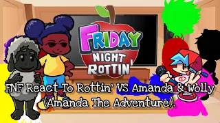 FNF React To Rottin' VS Amanda & Wooly (Amanda The Adventure)||ElenaYT.