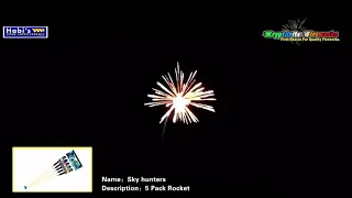 Sky Hunter Pack Of 5 Rockets - 041 | Kryptonite Firework