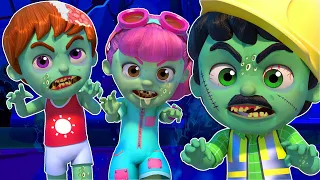 Zombie Attack! Vicky TRANSFORMS every human in Animatown! - Super Vehicle Rescue Squad