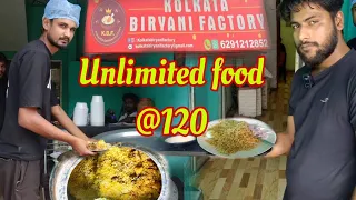 Unlimited Biryani@120 #Kolkota Biryani Factory #ranchi #cheapestbiryani #dumhyderbadi #streetf