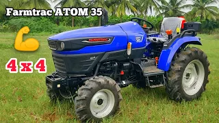 Farmtrac Atom 35 4wd mini tractor full review | 35 HP powerful mini tractor | Agriculture INDIA