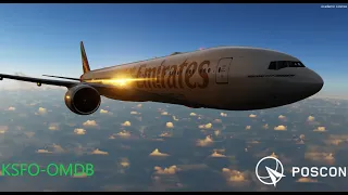 Emirates 777-300ER flight from San Francisco to Dubai (POSCON)