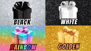 Choose Your Gift from 4 🎁😍🖤🤍🌈👑 4 gift box challenge | #4giftbox #pickonekickone #wouldyourather