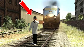 Passenger train runs over person walking on the tracks❗️😱⚠️