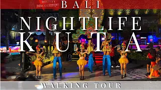 🇮🇩 BALI - Kuta Night Life walking tour. Jl. Raya Legian. Clubs. Girls. Dealers. Indonesia