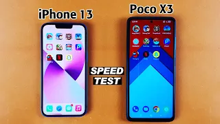iPhone 13 vs Poco X3 - SPEED TEST! Flagship vs Midrange 🔥