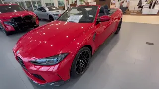 Video Walk Around 2024 BMW M4 Competition xDrive Convertible in Toronto Red w/ M Performance Exhaust