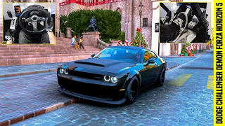 1100HP Dodge Demon - Forza Horizon 5 - Thrustmaster TX Gameplay