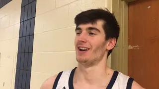 Otsego’s Jordan Ross dunks and talks about his move from Scotland