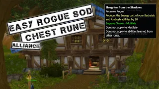 WOW SOD - Easy Rogue Chest Rune (Guide)