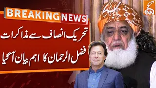 Breaking News | Maulana Fazal ur Rehman Statement On Negotiations with PTI | GNN