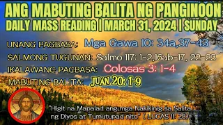FSMJ | MARCH 31, 2024 | DAILY MASS READING | ANG MABUTING BALITA NG PANGINOON | ANG SALITA NG DIYOS