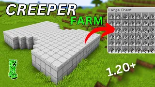 Minecraft :- SIMPLE And EFFICIENT CREEPER Farm.[2000+/ GunPower hour]