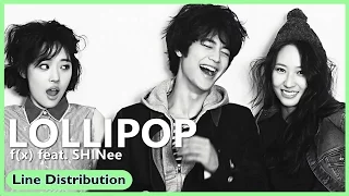 f(x) feat. SHINee 「Lollipop」 Line Distribution | Color Coded Bars