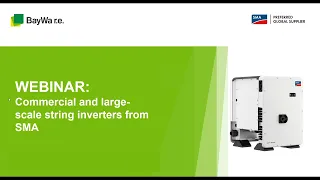 Commercial and large scale string inverters from SMA
