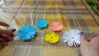 DIY : How to make Paper Flowers *** Flowers for Postcards *** Paper Flowers *** Paper Craft