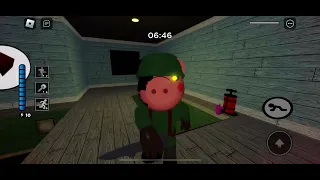 Playing piggy with my friend