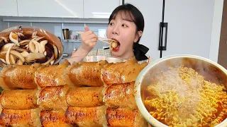 Beef large Intestines and Spicy Ramen Mukbang Eating show ASMR