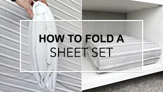 HOW TO FOLD A SHEET SET: How to fold a fitted sheet and make a sheet bundle