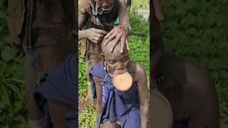 Suri Tribe Haircut pt. 3 🇪🇹 #OmoValley #SuriTribe #MursiTribe #SurmaTribe #Ethiopia #Indigenous