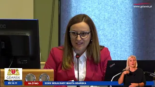 39. Sesja Rady Miasta Gdańska kadencji 2018-2023 2021_09_30