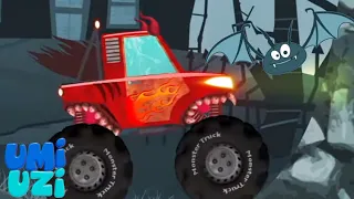 Scary Monster Truck, Halloween Cartoon And Spooky Video For Kids