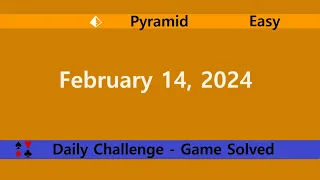 Microsoft Solitaire Collection | Pyramid Easy | February 14, 2024 | Daily Challenges