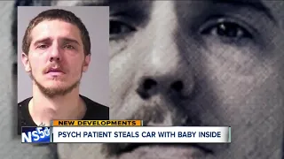 Pysch patient steal car with baby inside
