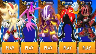 Sonic Dash - Darkspine vs Super Shadow vs Dragon Hunter Lancelot vs All Bosses Zazz Eggman Gameplay