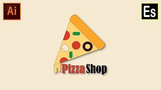 Illustrator Tutorial: how to make easy pizza logo design in Illustrator | pizza logo | egenstudio