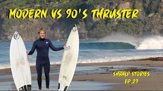 Insane Barrels at the Local Spot Riding a 90's Short board vs. My Timmy. Which one went better?