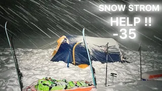 Extreme ! -36° Solo Winter Camping 4 Days | Snowstorm & Camping in Snow Storm, ASMR