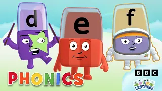 Phonics - Learn to Read | Letters D, E, F | Alphablocks