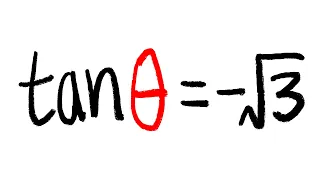 how to solve the trig equation tan(θ)=-sqrt(3), θ in [0, 360), precalculus tutorial