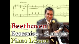 Beethoven Ecossaise in G major (WoO 23) | Piano Tutorial